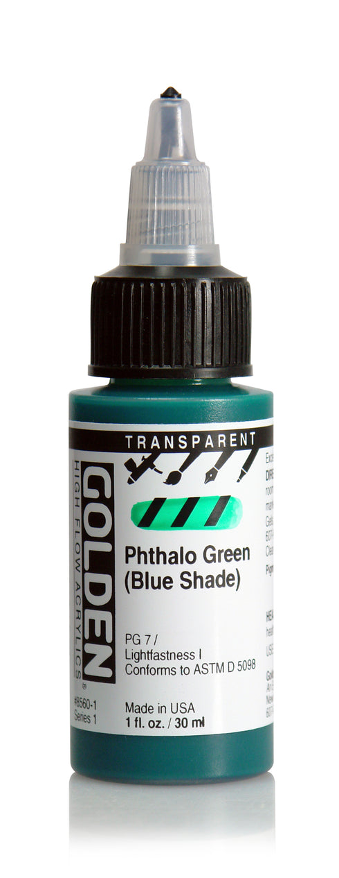 GOLDEN HIGH FLOW ACRYLIC TRN PHTHALO GREEN